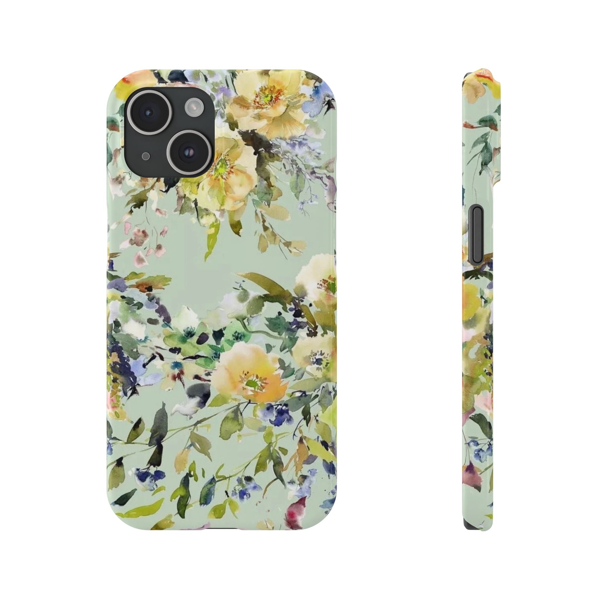 Floral Watercolor Garden Floral Slim Case