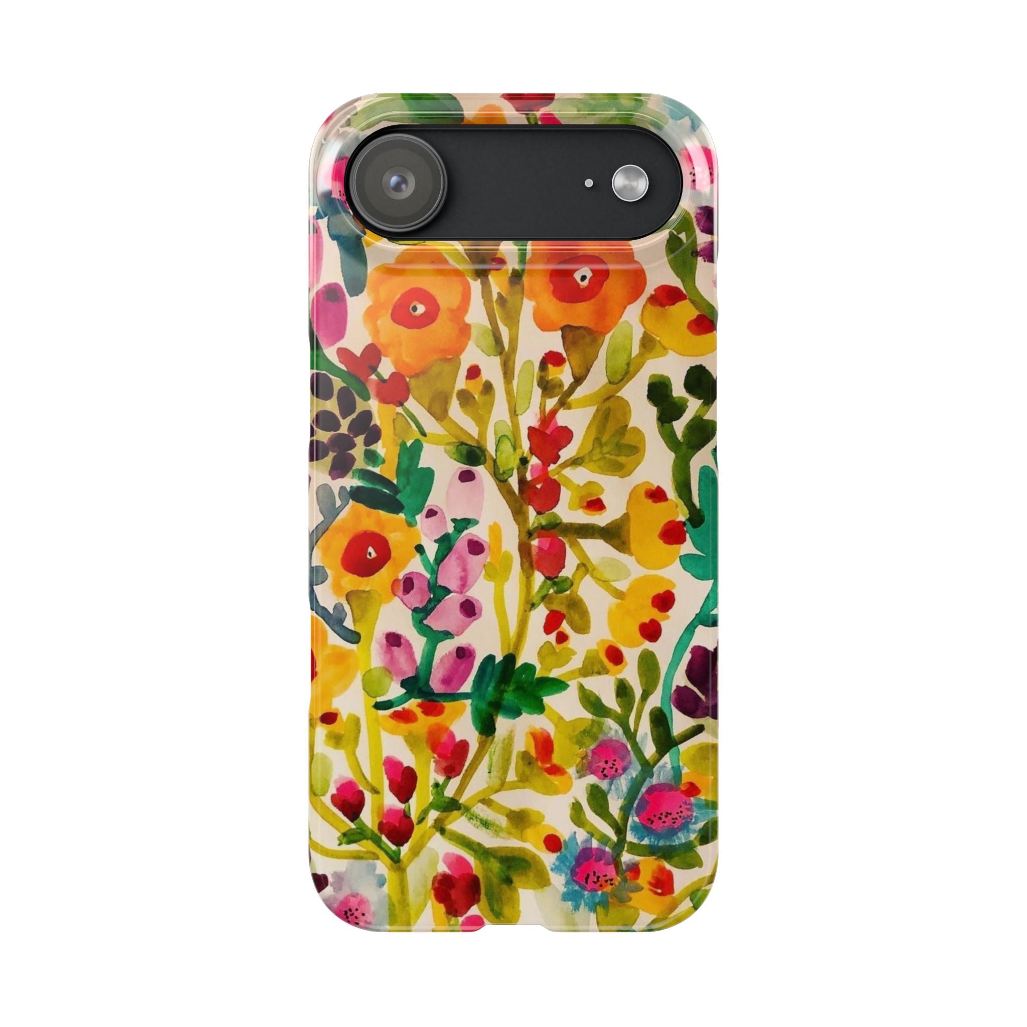 Vibrant Hand-Painted Wildflower Design Case