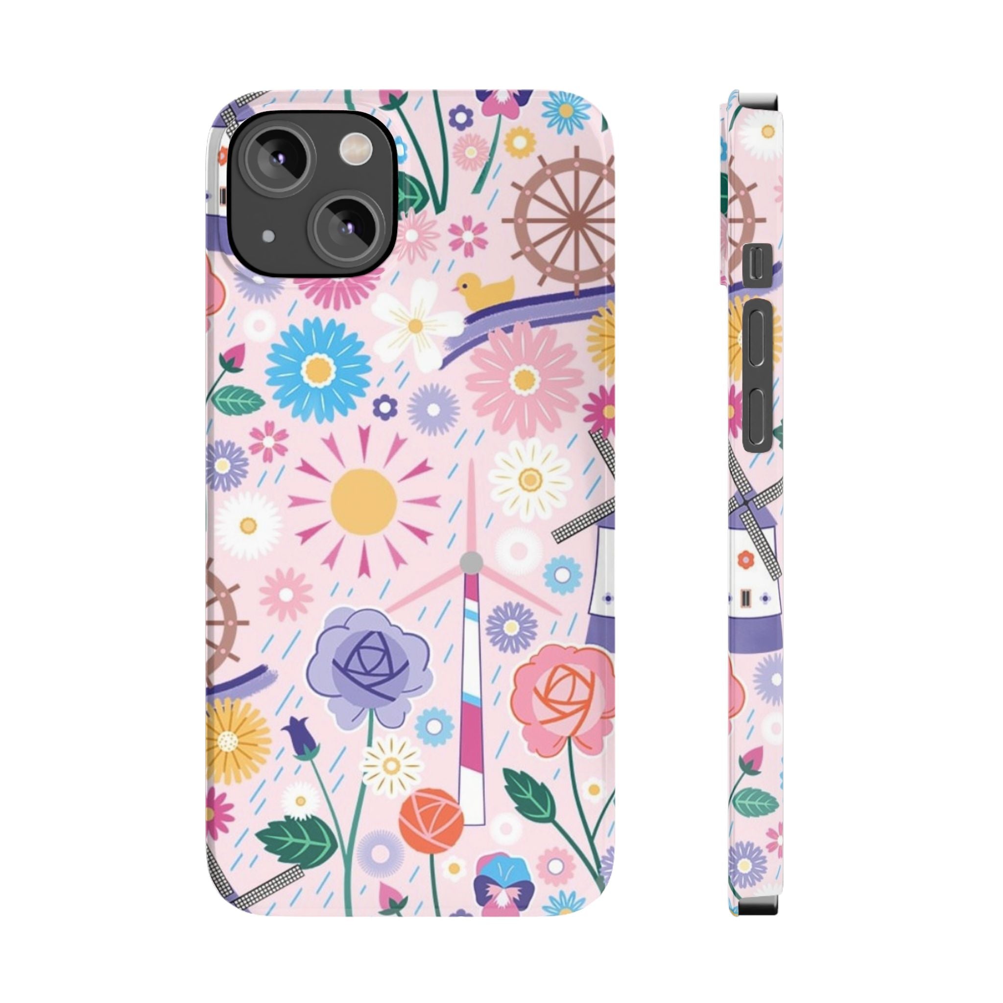 Whimsical Spring Flowers Design Case