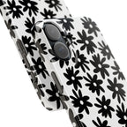 Black Daisy on White Case