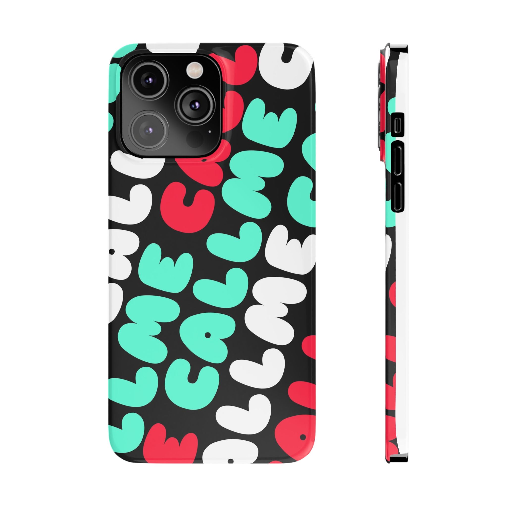 Call Me Turquoise mixed Bold Bubble Text