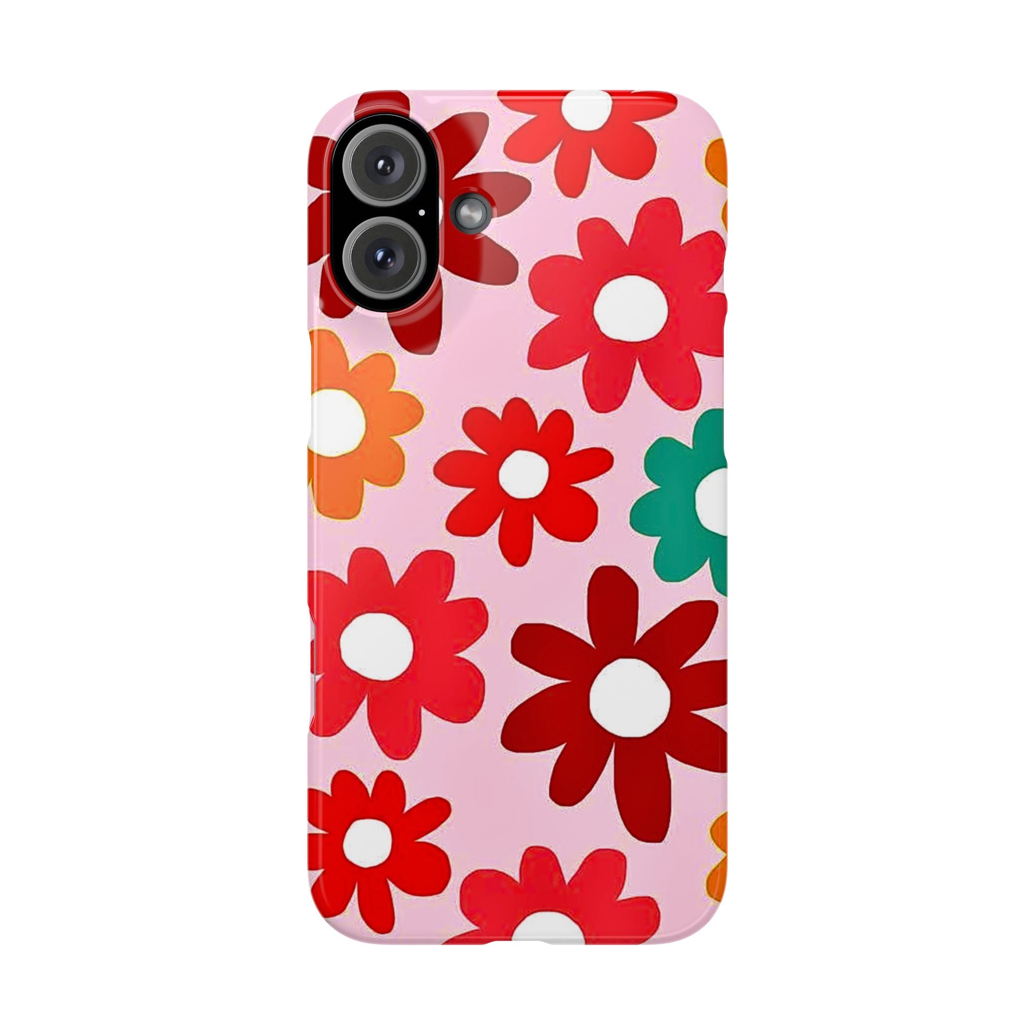Retro Floral Case — Pink Daisy Pattern