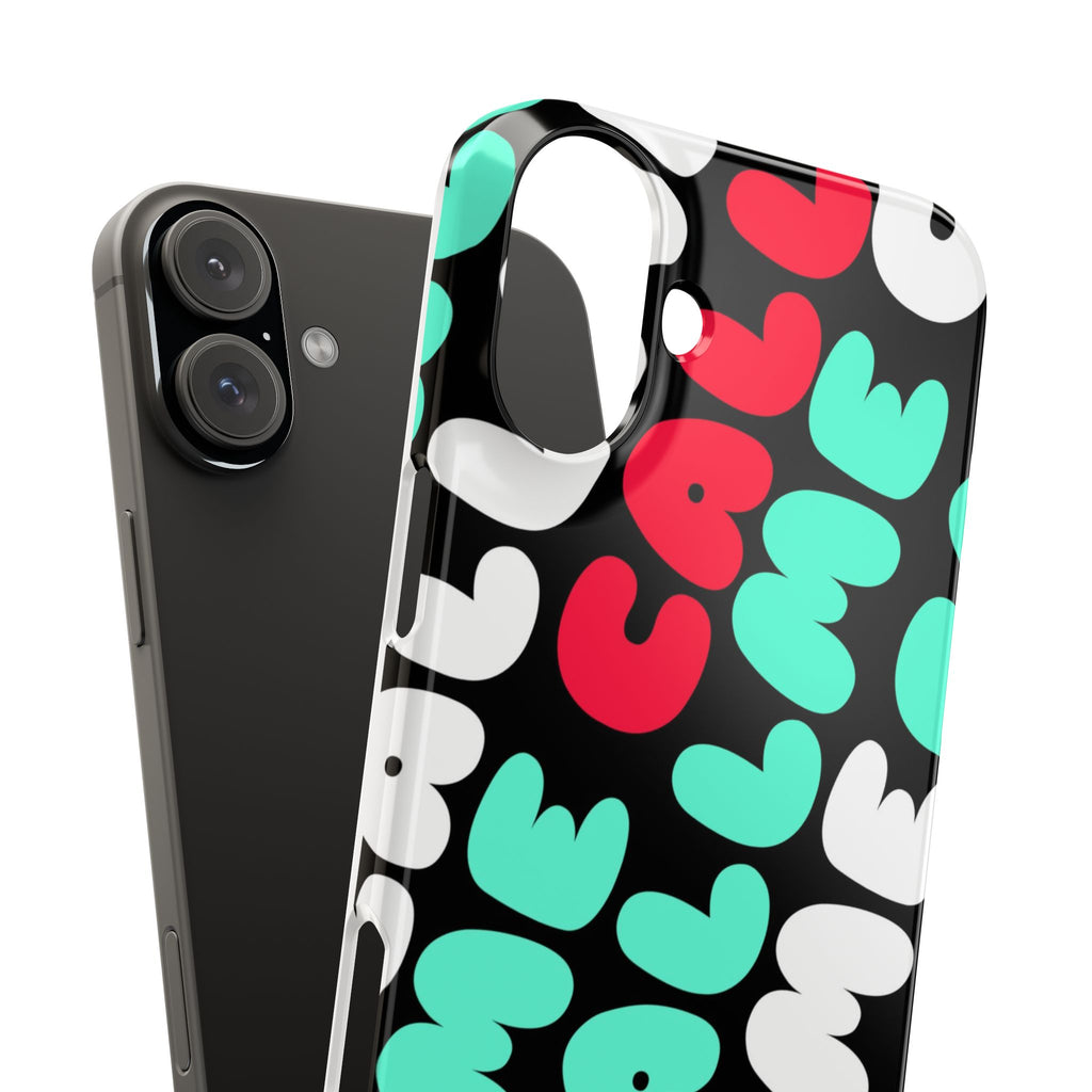 Call Me Turquoise mixed Bold Bubble Text