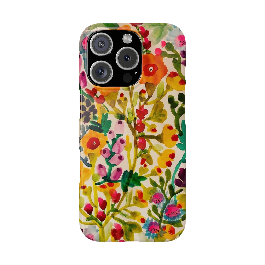 Vibrant Hand-Painted Wildflower Design Case