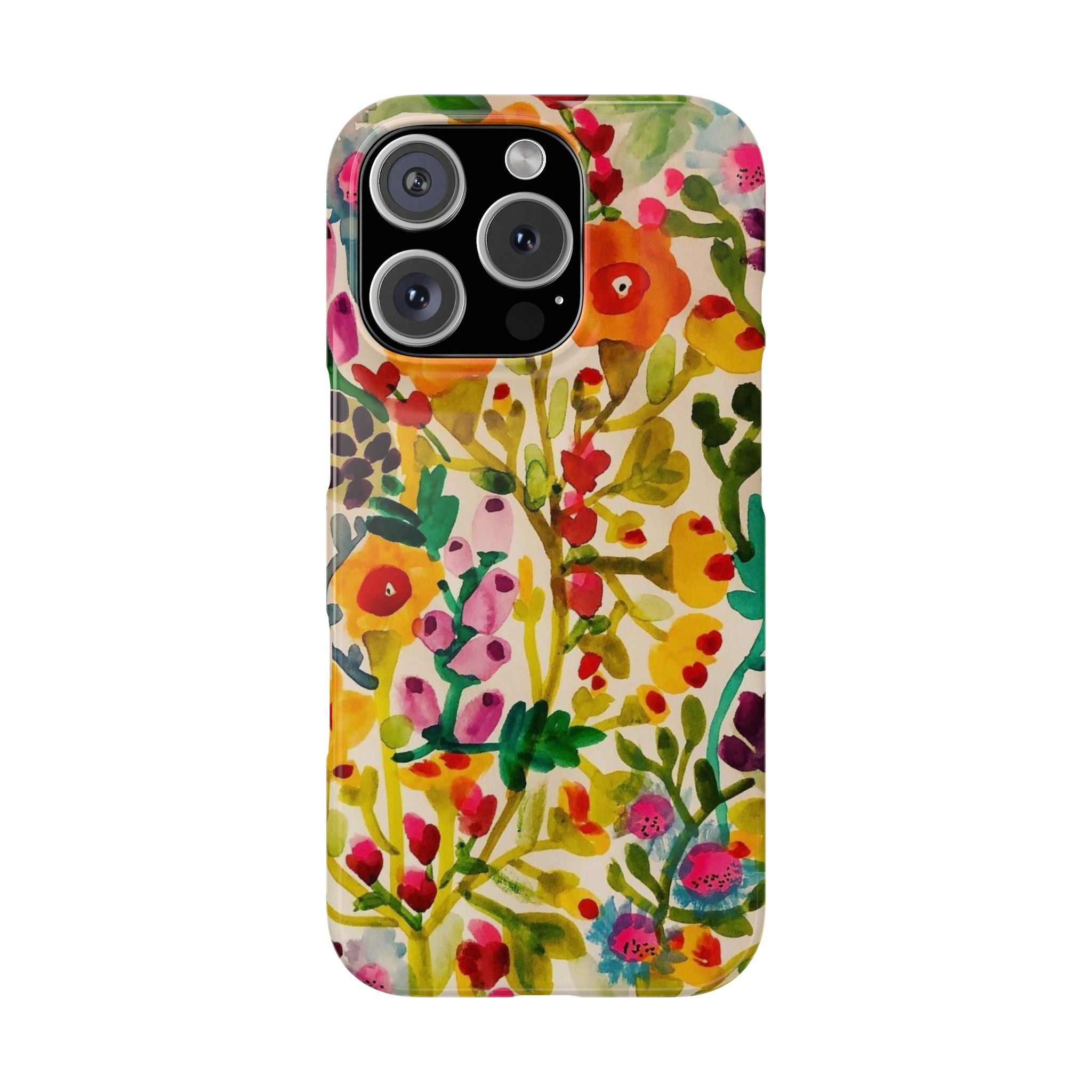 Vibrant Hand-Painted Wildflower Design Case