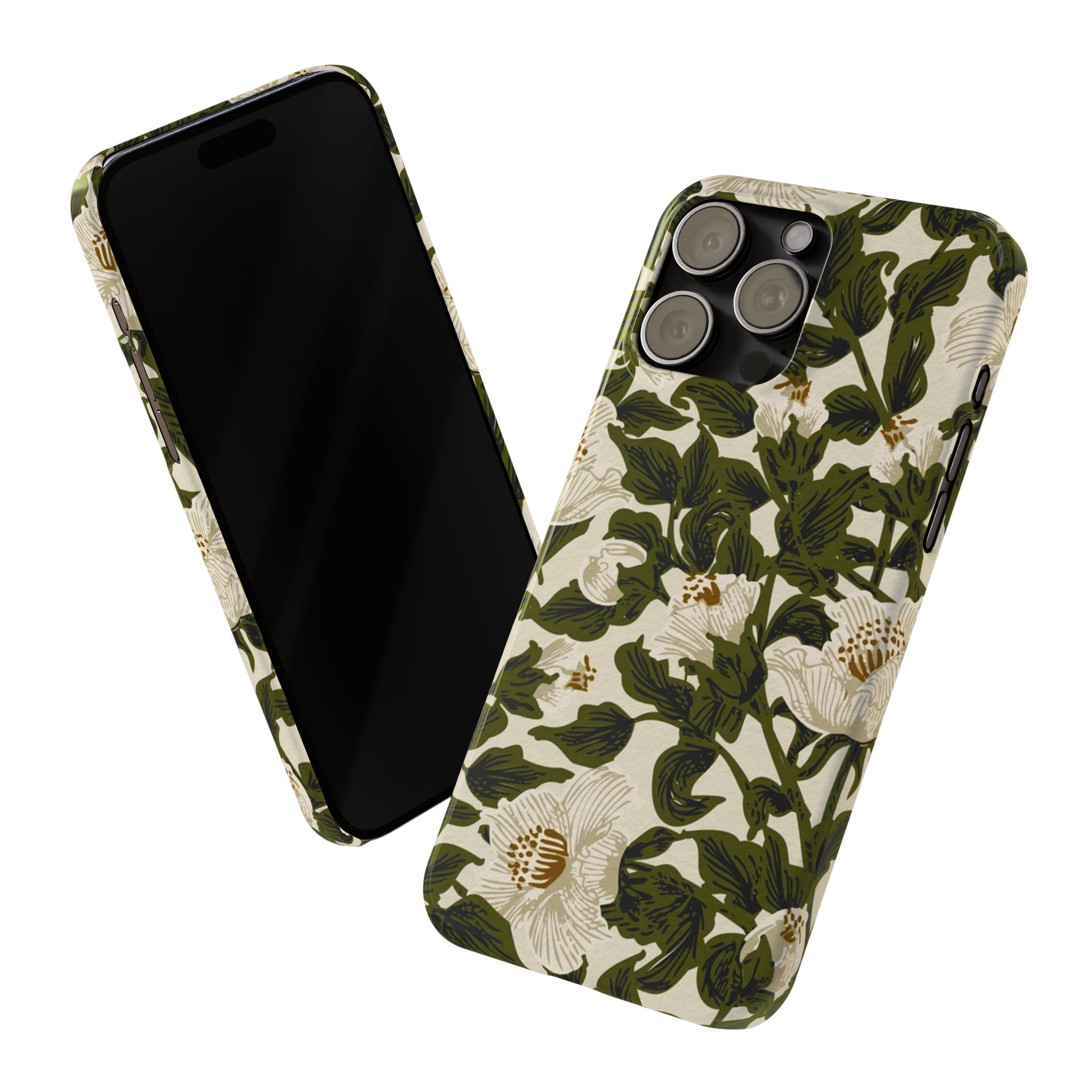 Vintage White Floral - Phone Case