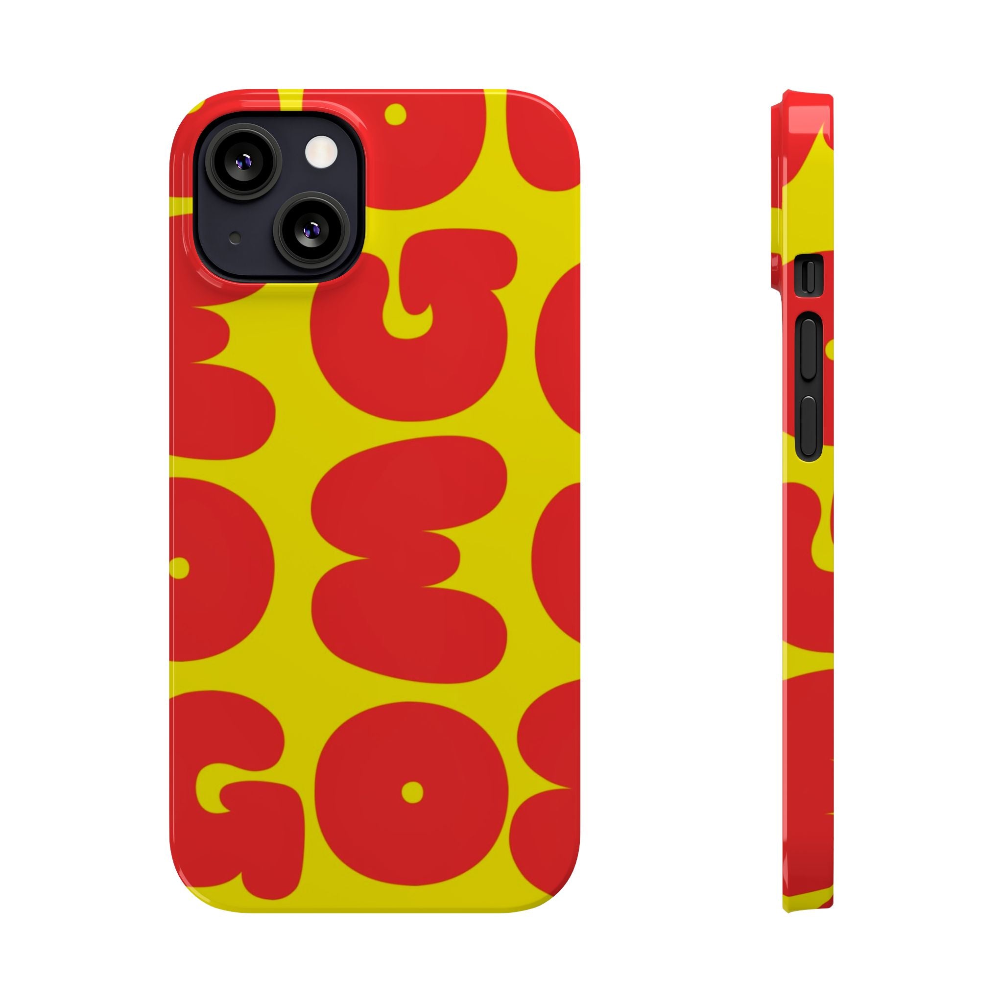 OMG Bubble Pattern, Bold Red & Yellow