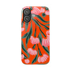 Pink Petal on Orange Case