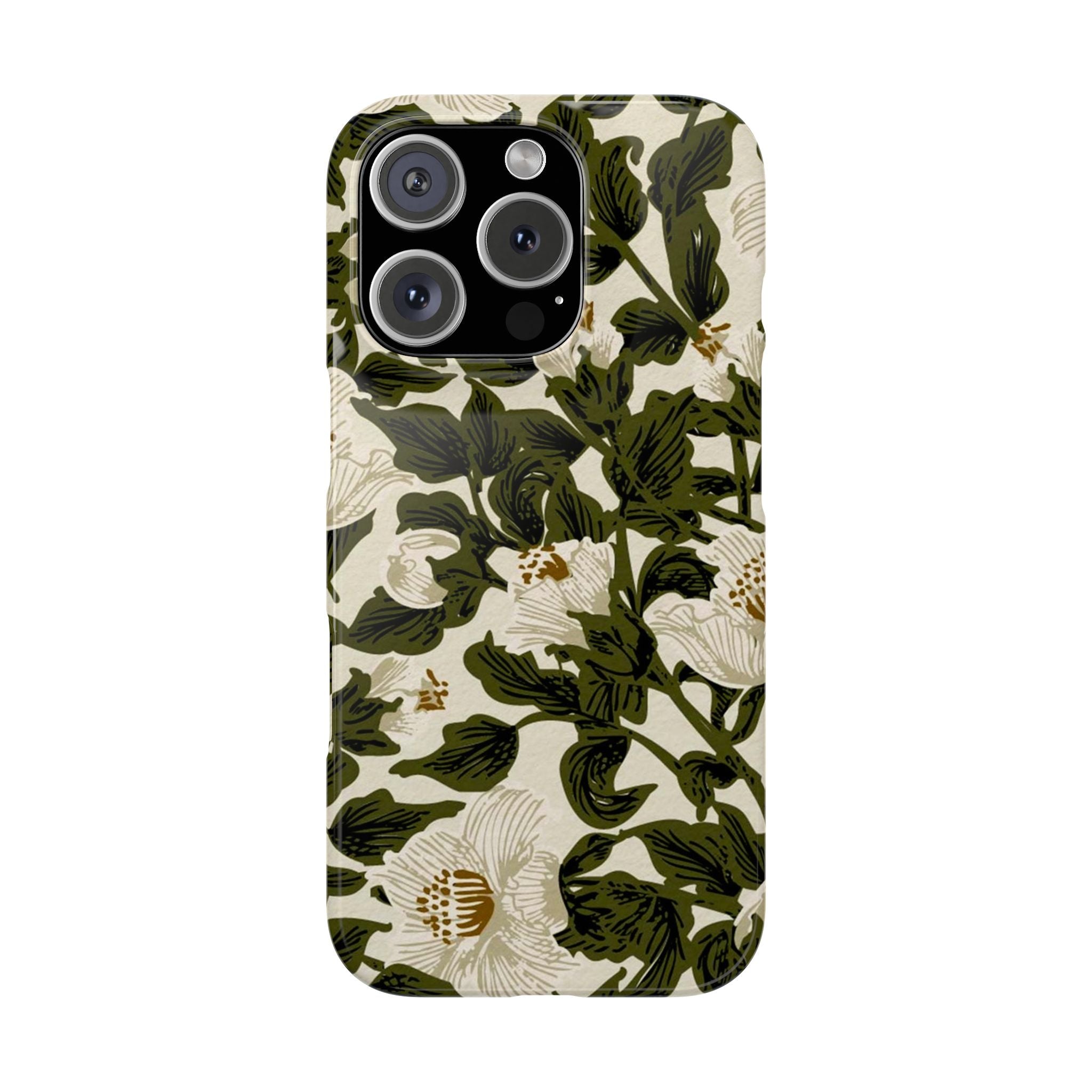 Vintage White Floral - Phone Case