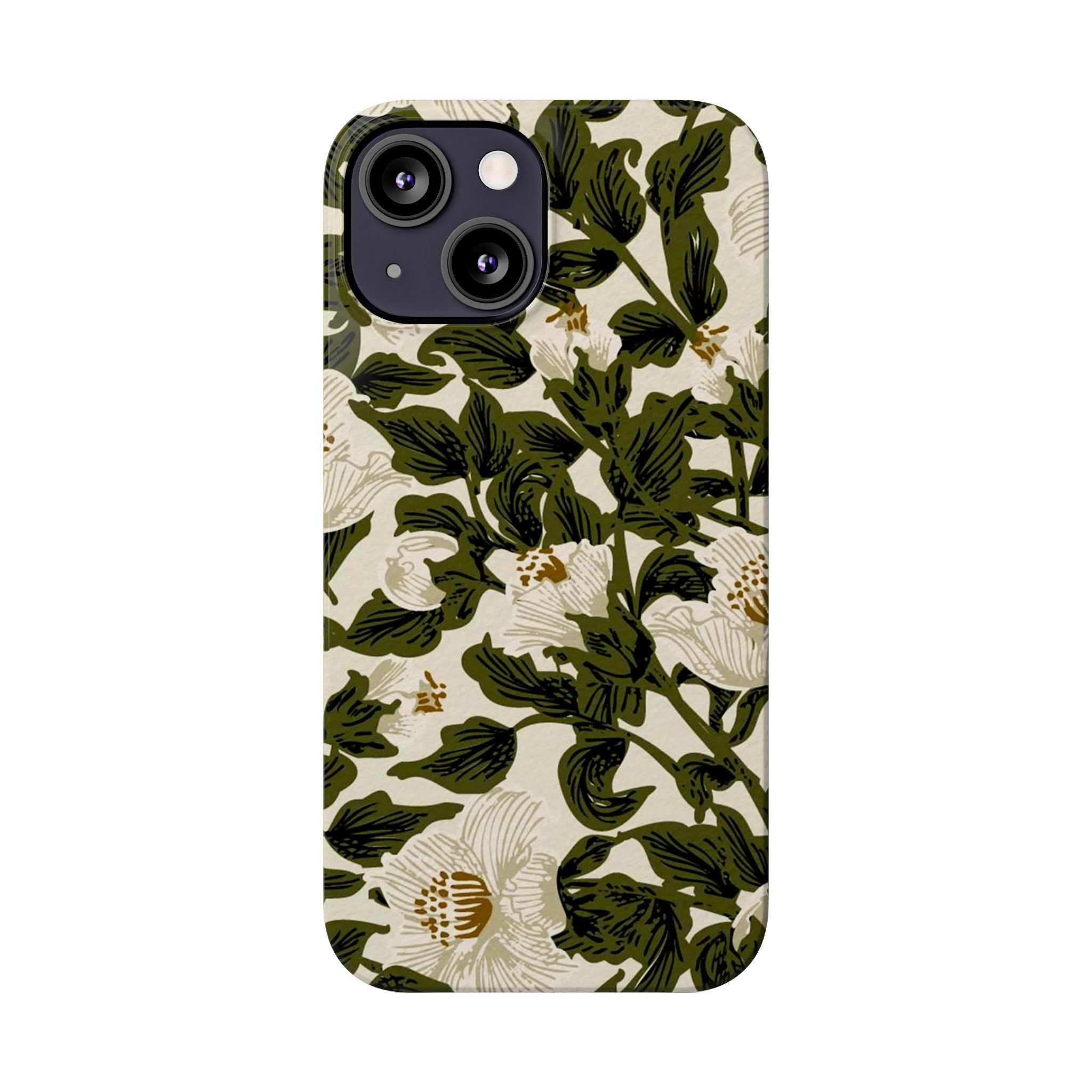 Vintage White Floral - Phone Case