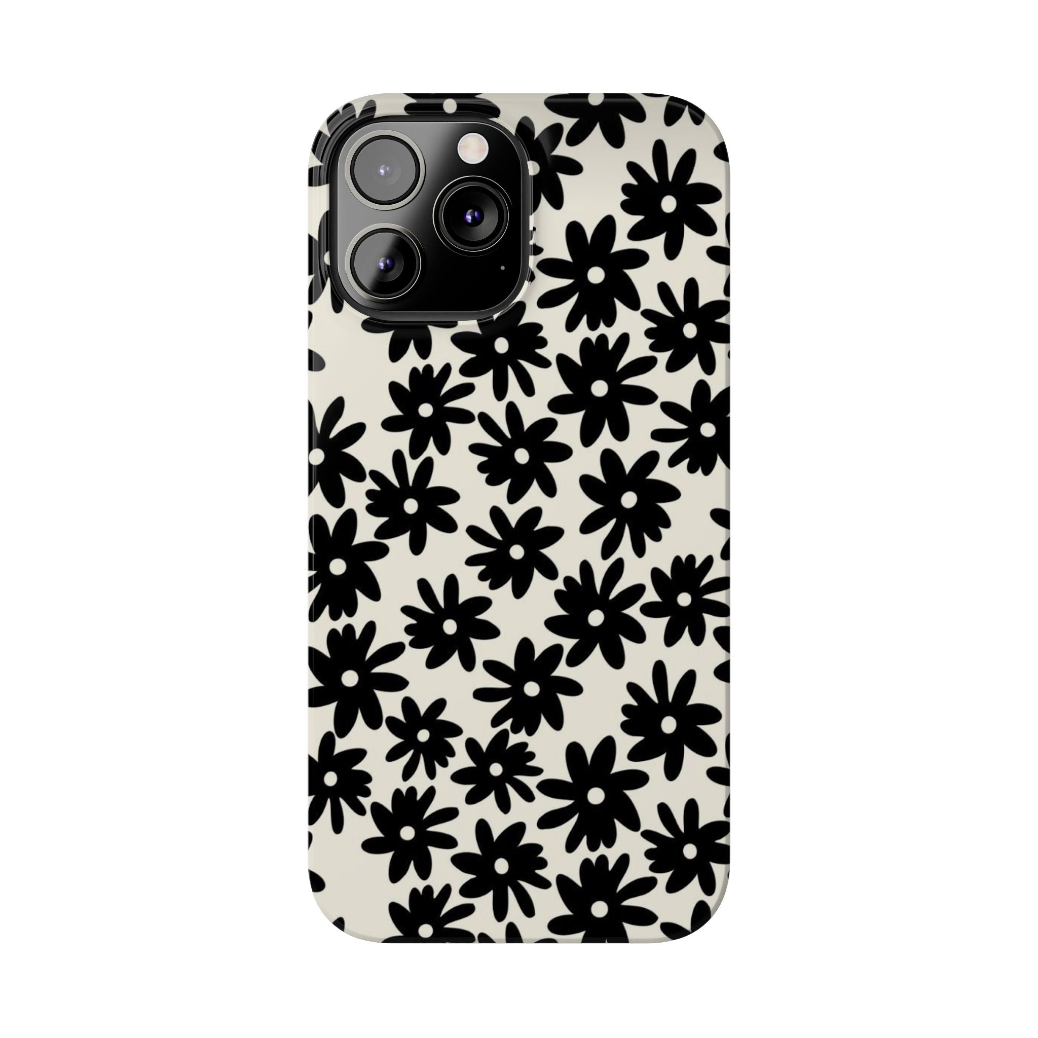Black Daisy Phone Case