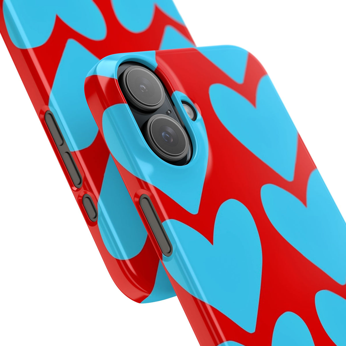 Blue Heart on Red Case