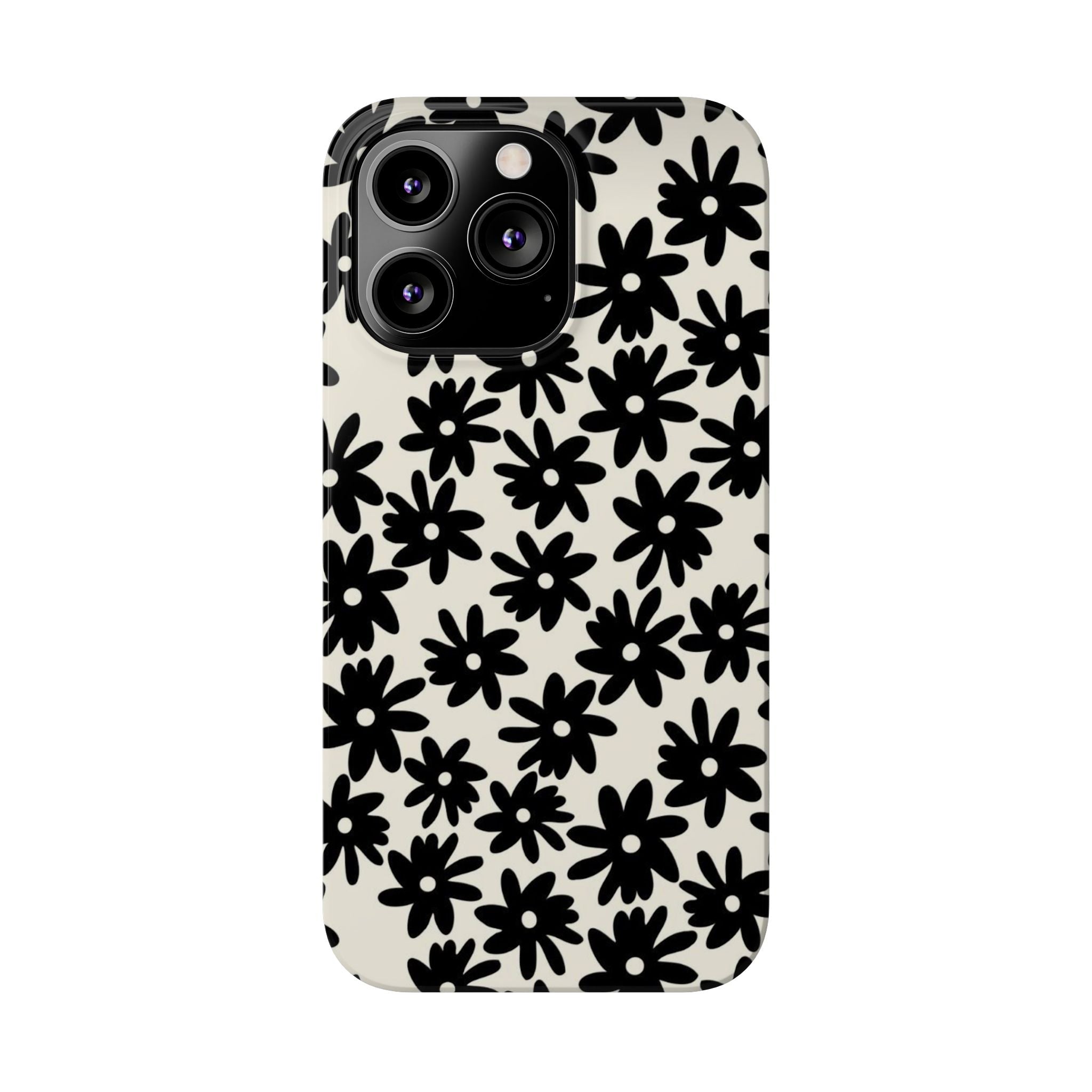 Black Daisy Phone Case