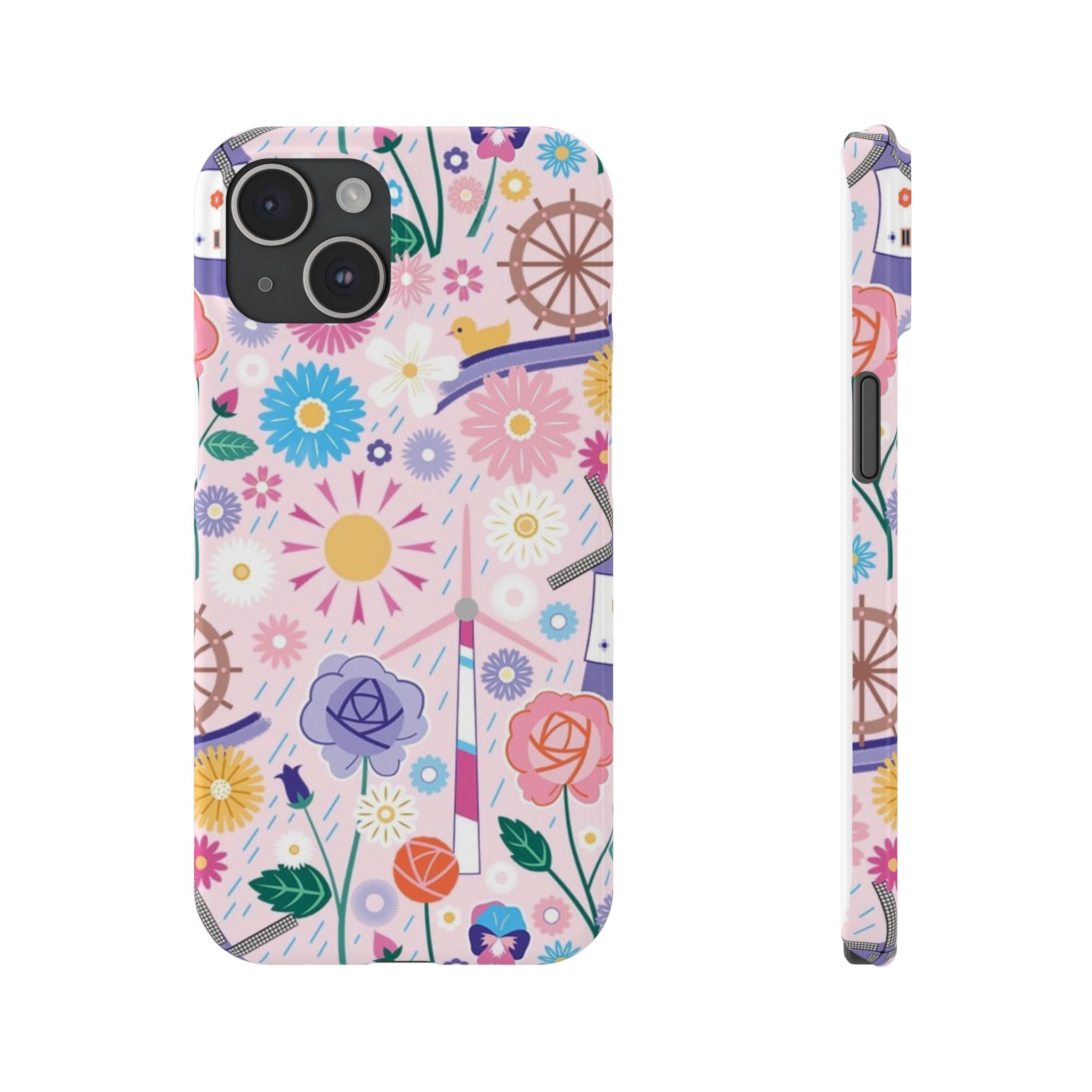 Whimsical Spring Flowers Design Case