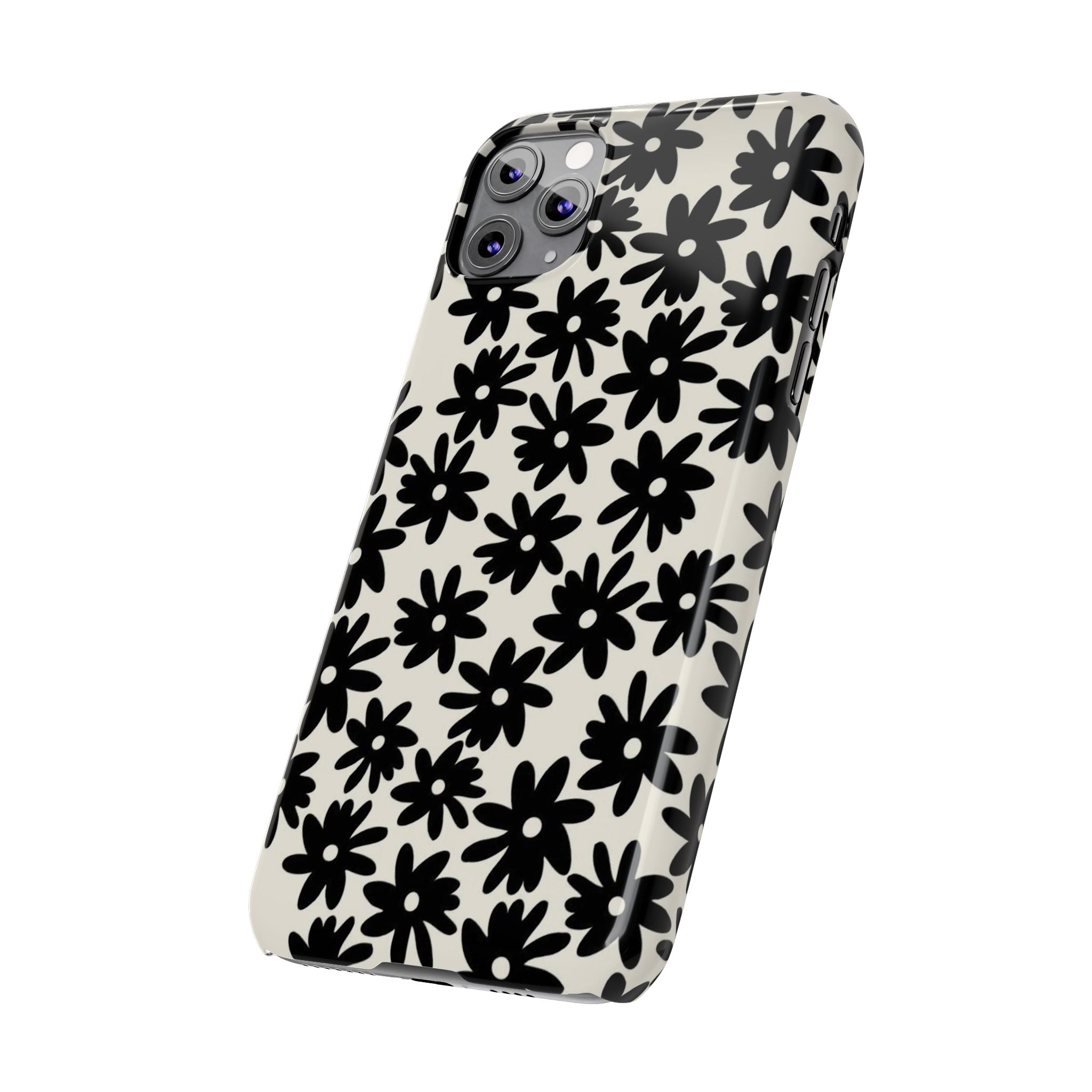 Black Daisy Phone Case