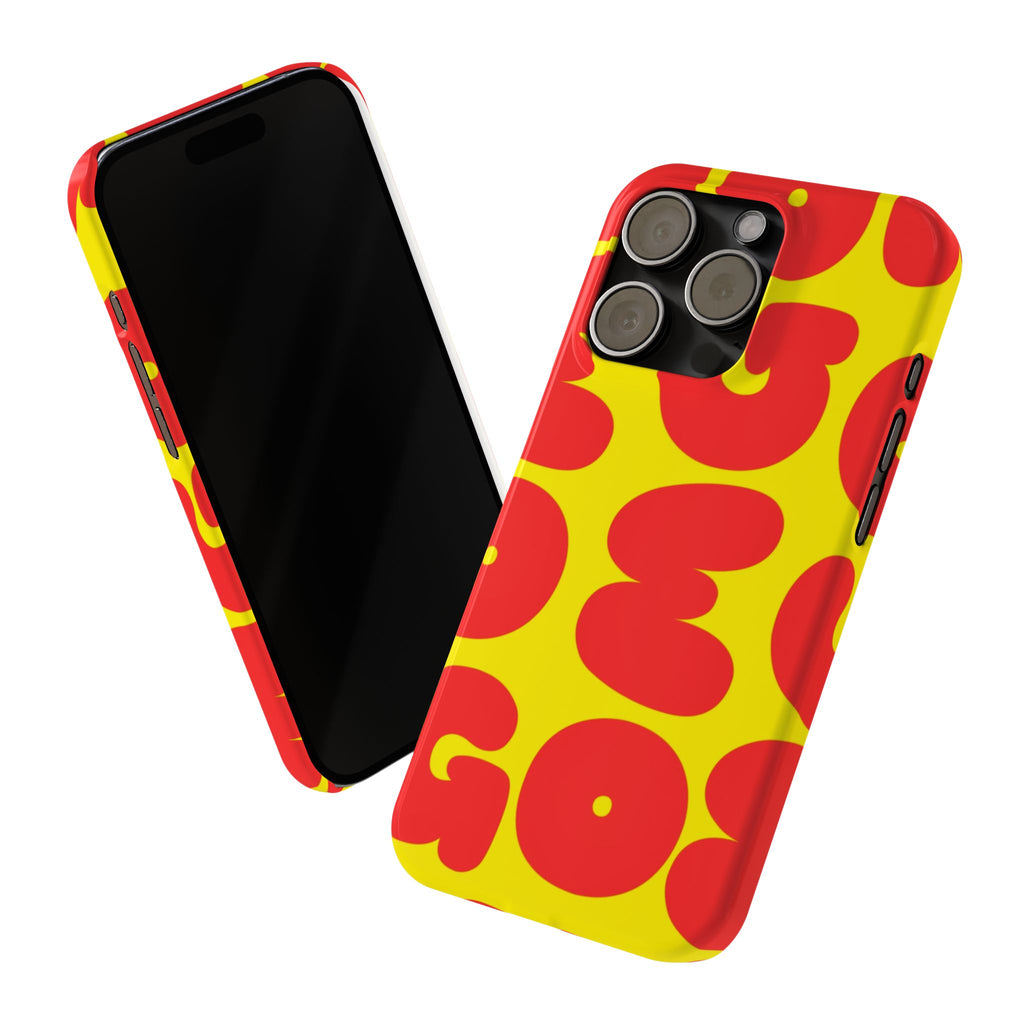 OMG Bubble Pattern, Bold Red & Yellow